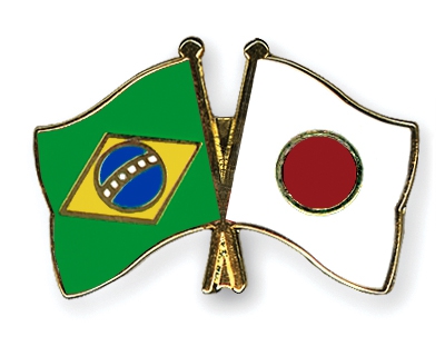 Flag Pins Brazil Japan